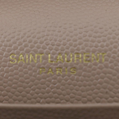 YVES SAINT LAURENT Cassandre Chain Wallet Leather Crossbody Bag Pink