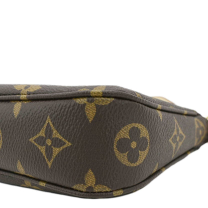 LOUIS VUITTON Pochette Monogram Canvas Pouch Brown
