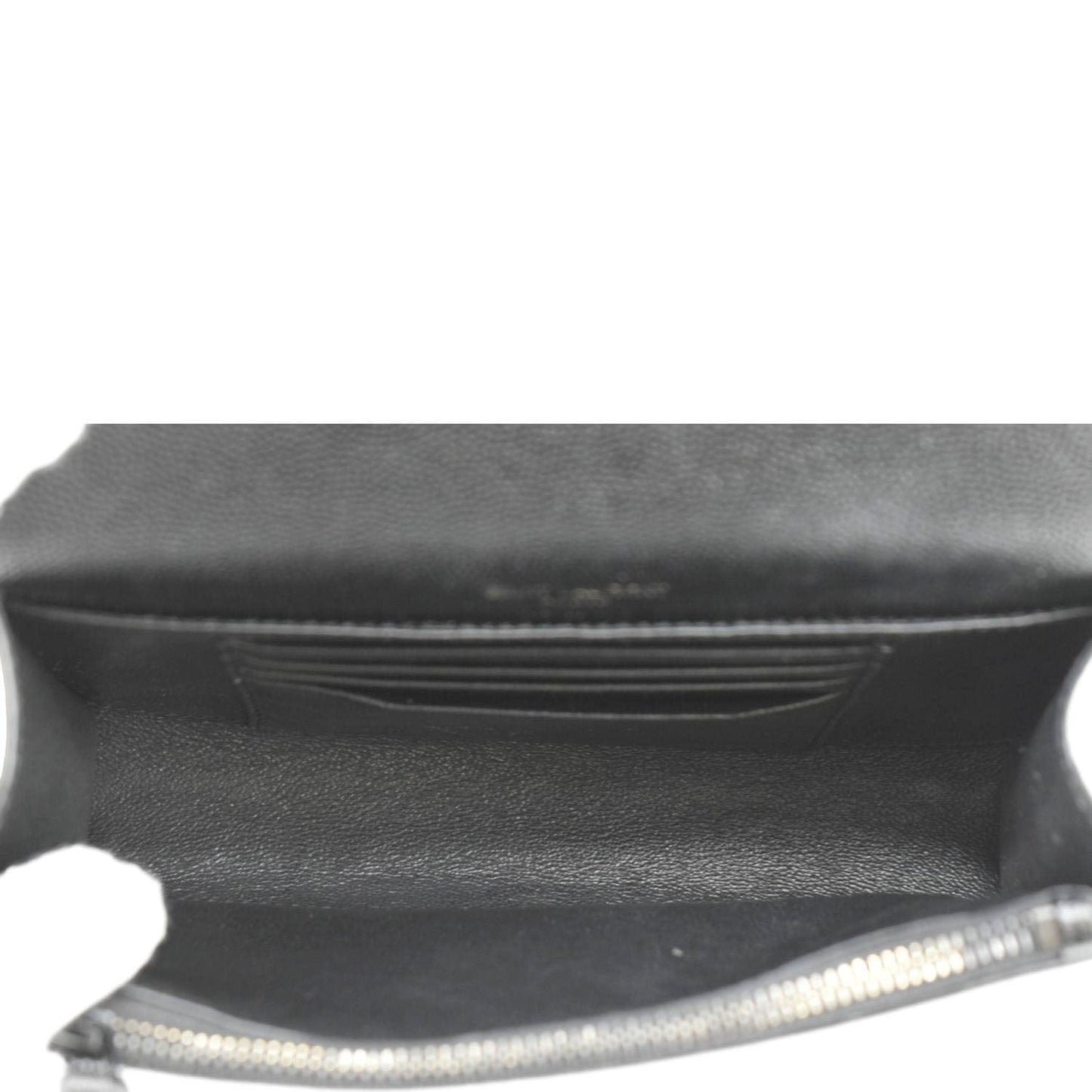 YVES SAINT LAURENT Kate Monogram Grain De Poudre Belt Bag Black