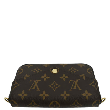 LOUIS VUITTON Felicie Strap & Go Pochette Monogram Canvas Crossbody Bag Khaki Green