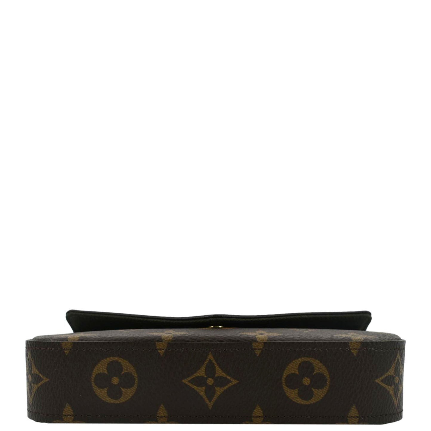 LOUIS VUITTON Felicie Strap & Go Pochette Monogram Canvas Crossbody Bag Khaki Green