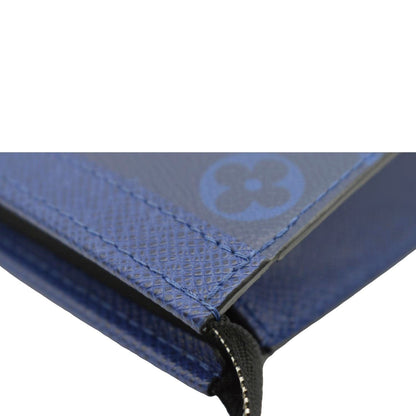 LOUIS VUITTON Voyage MM Taigarama Pochette Bag Blue