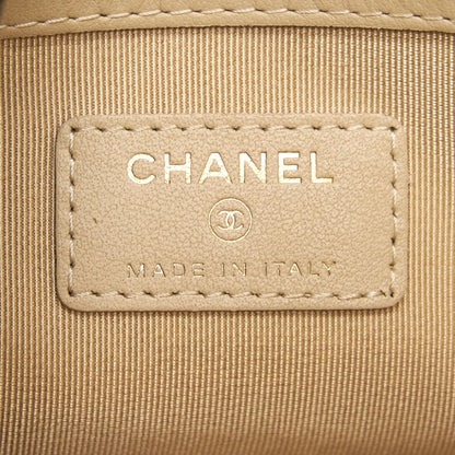 Chanel Tweed CC Logo Pouch Beige/Black