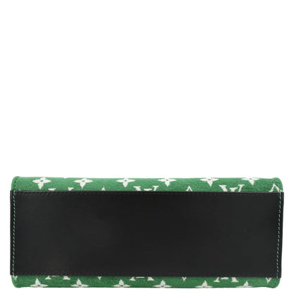 LOUIS VUITTON Onthego PM Monogram Velvet Tote Shoulder Bag Green