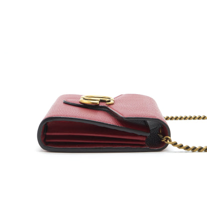Gucci GG marmont Wallet on Chain Red