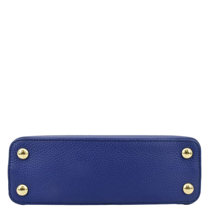 LOUIS VUITTON Capucines Taurillon Leather Shoulder Bag Blue