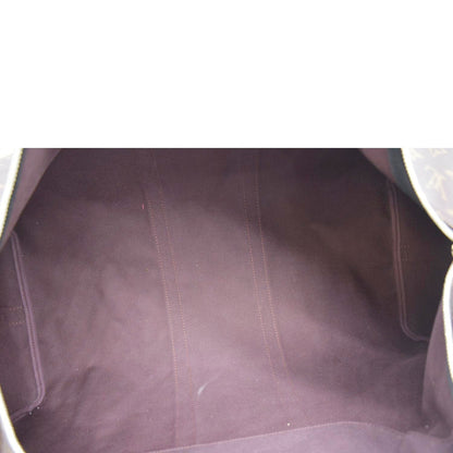 LOUIS VUITTON Keepall 55 Bandouliere Monogram Canvas Travel Bag Brown