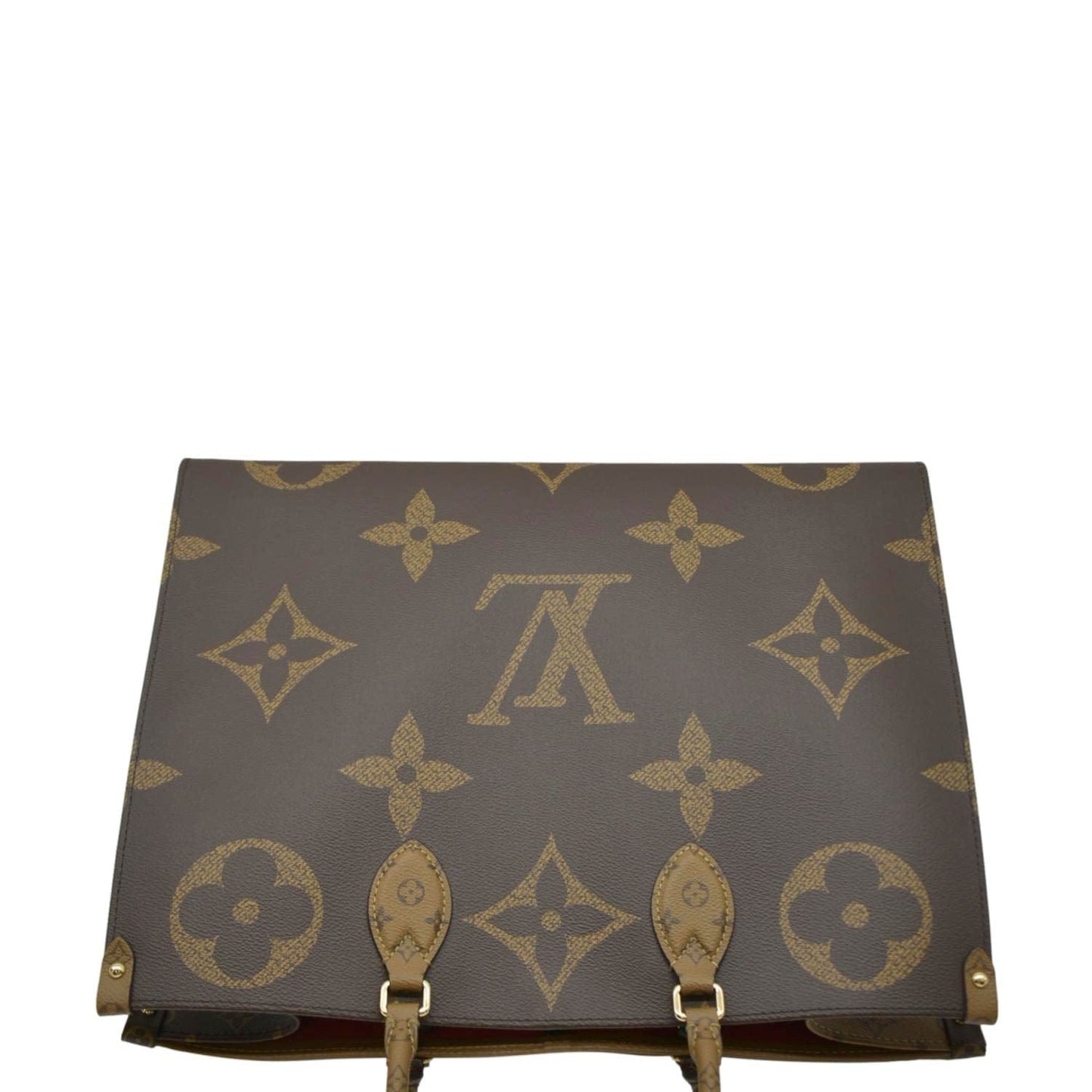 LOUIS VUITTON Onthego GM Giant Monogram Canvas Tote Bag Brown