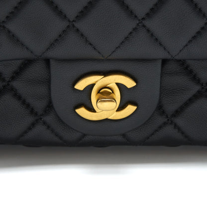 Chanel pearl crush mini rectangular flap bag lambskin black