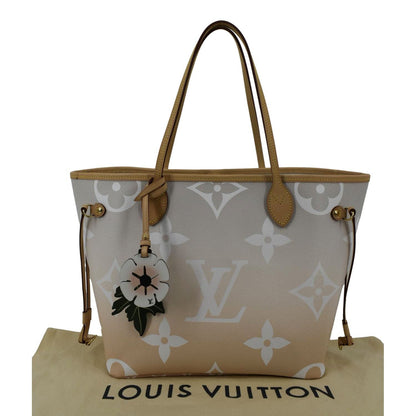 LOUIS VUITTON Neverfull MM By The Pool Monogram Giant Tote Bag Brume