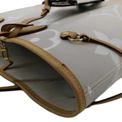 LOUIS VUITTON Neverfull MM By The Pool Monogram Giant Tote Bag Brume