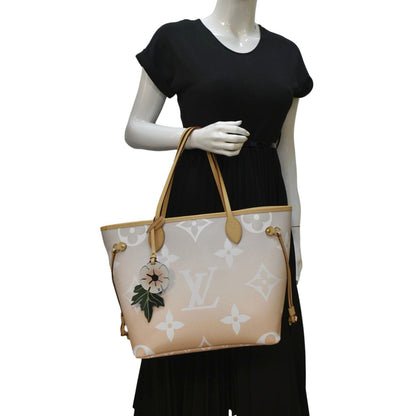 LOUIS VUITTON Neverfull MM By The Pool Monogram Giant Tote Bag Brume