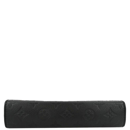 LOUIS VUITTON Gaston Wearable Monogram Shadow Leather Wallet Crossbody Bag Black