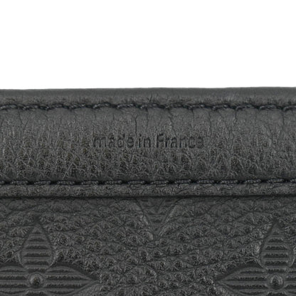 LOUIS VUITTON Gaston Wearable Monogram Shadow Leather Wallet Crossbody Bag Black