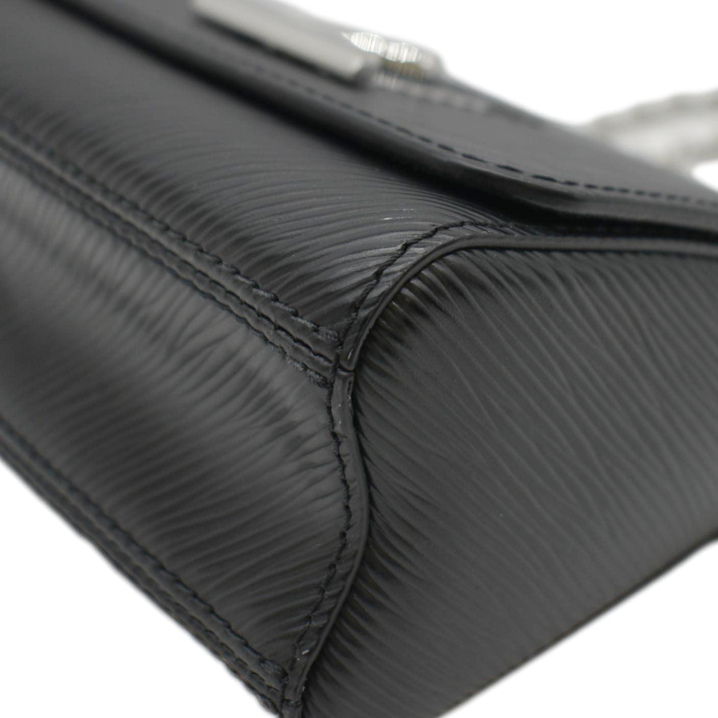 LOUIS VUITTON Mini LV Twist Epi Leather Shoulder Bag Black