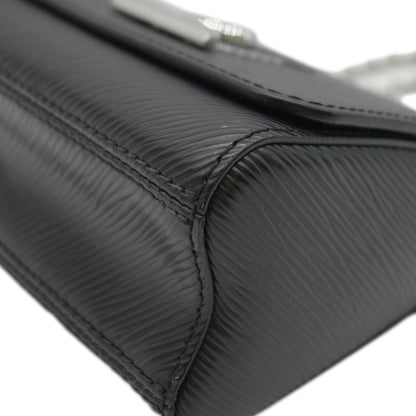 LOUIS VUITTON Mini LV Twist Epi Leather Shoulder Bag Black