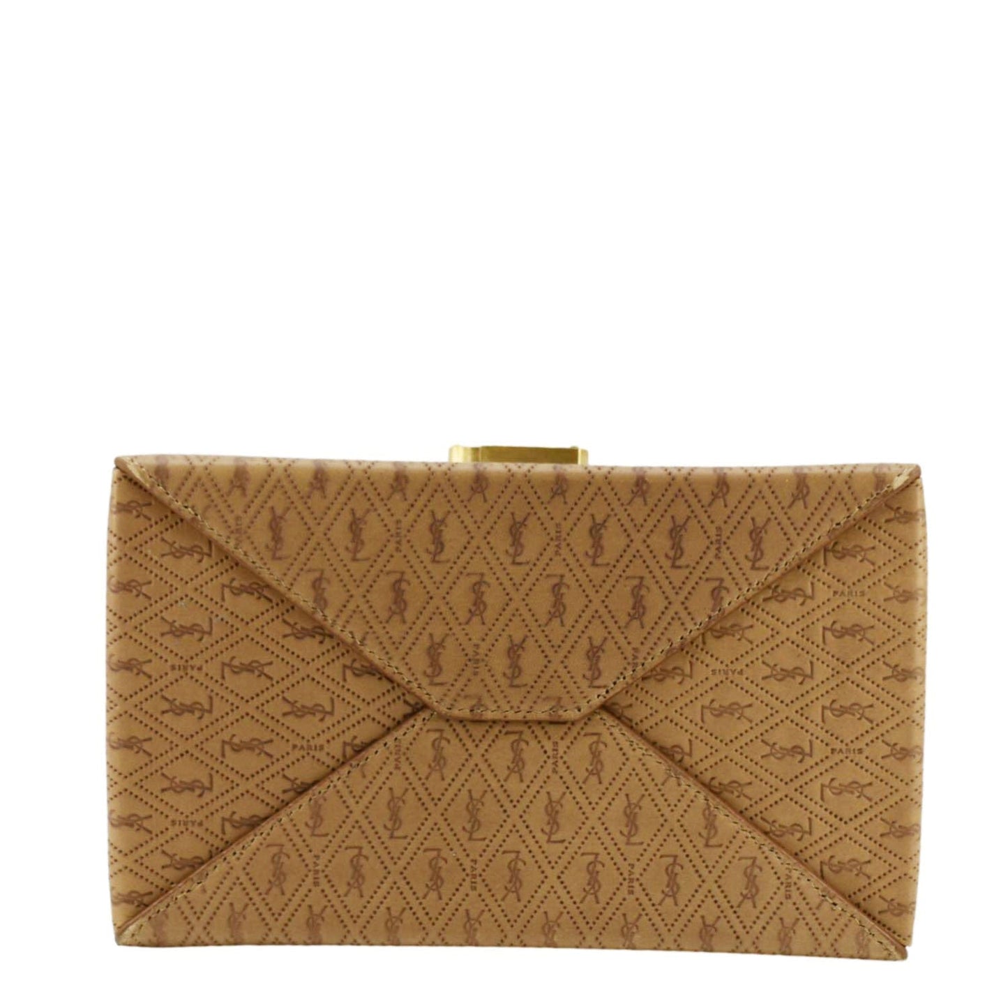 YVES SAINT LAURENT Takeaway Box Vegetable-Tanned Leather Satchel Bag Brown