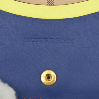 BURBERRY Camberwell Check Leather Card holder Black