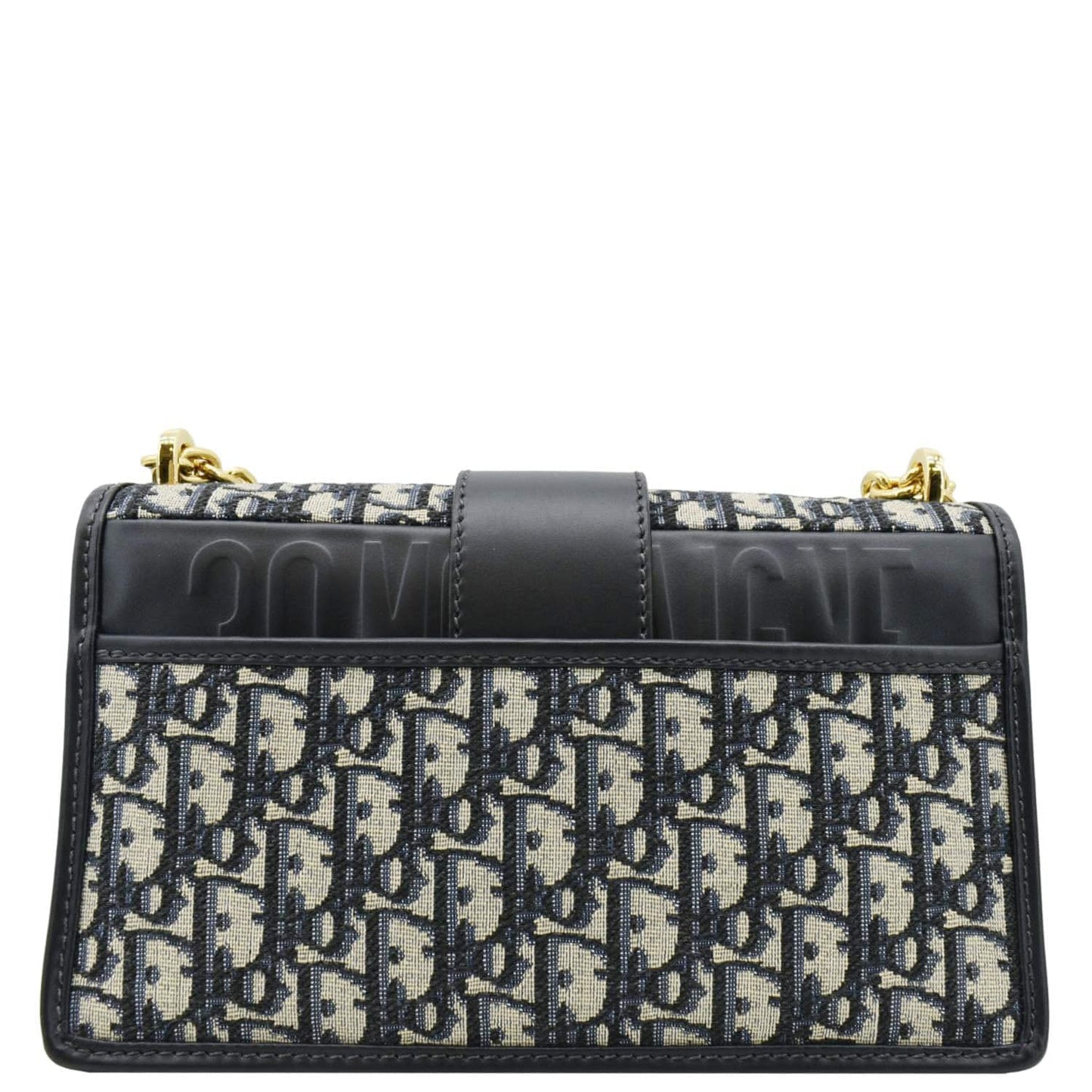 CHRISTIAN DIOR 30 Montaigne Oblique Jacquard Crossbody Clutch Bag Blue