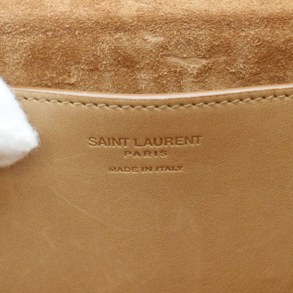YVES SAINT LAURENT Takeaway Box Vegetable-Tanned Leather Satchel Bag Brown