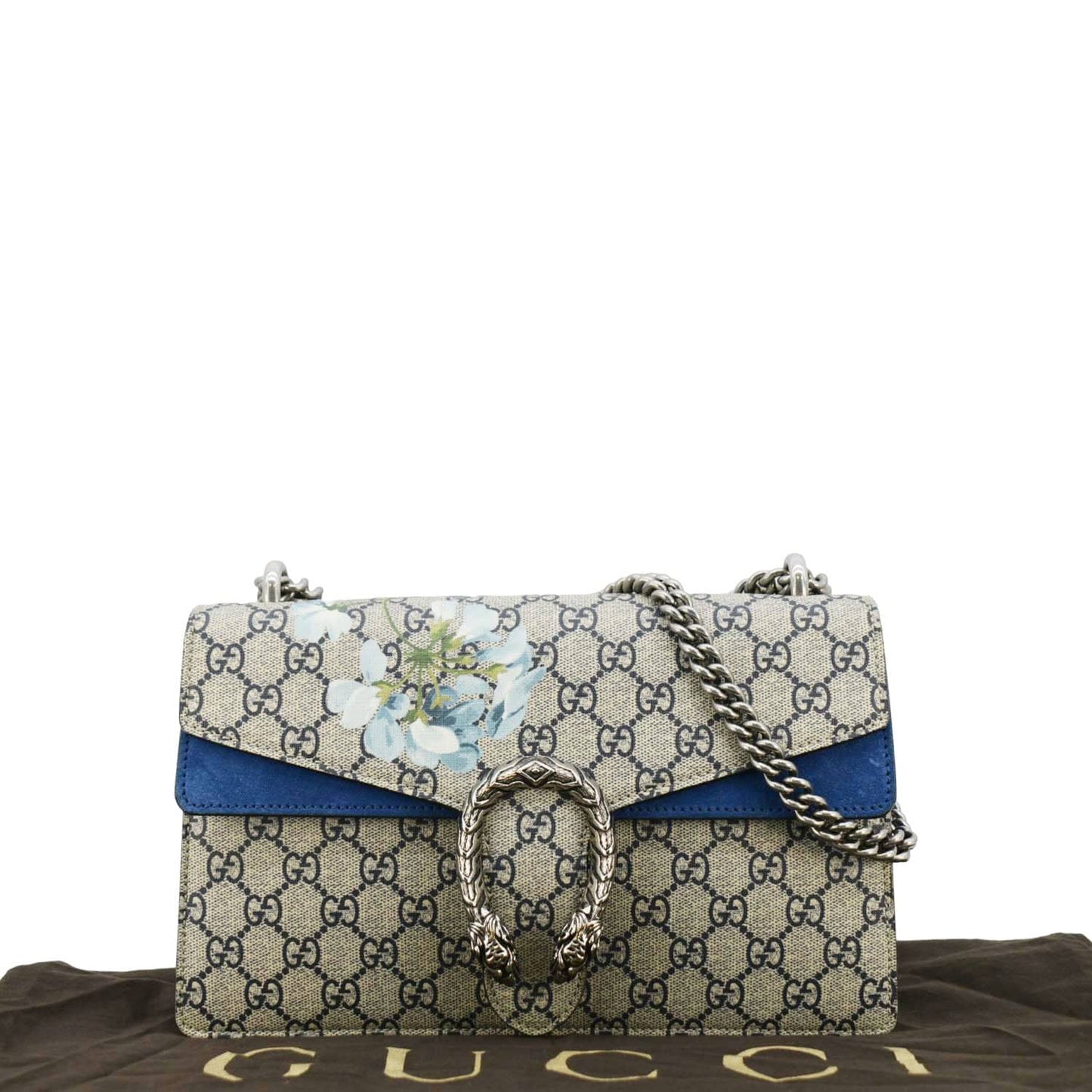 GUCCI Dionysus  Blooms GG Supreme Canvas Shoulder Bag Beige 400249