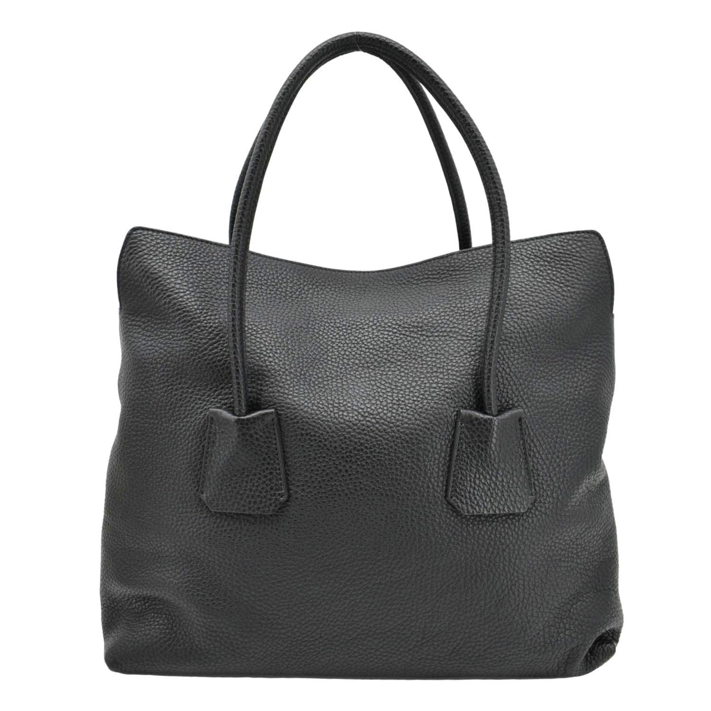 BURBERRY Baynard Medium Grainy Calfskin Leather Tote Bag Black