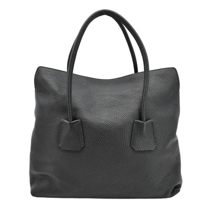 BURBERRY Baynard Medium Grainy Calfskin Leather Tote Bag Black