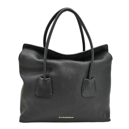 BURBERRY Baynard Medium Grainy Calfskin Leather Tote Bag Black