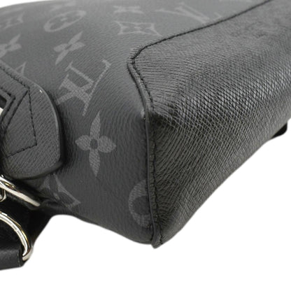 LOUIS VUITTON Duo Sling Taigarama Backpack Bag Black