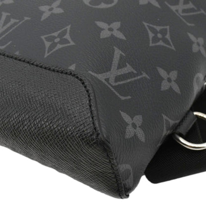 LOUIS VUITTON Duo Sling Taigarama Backpack Bag Black