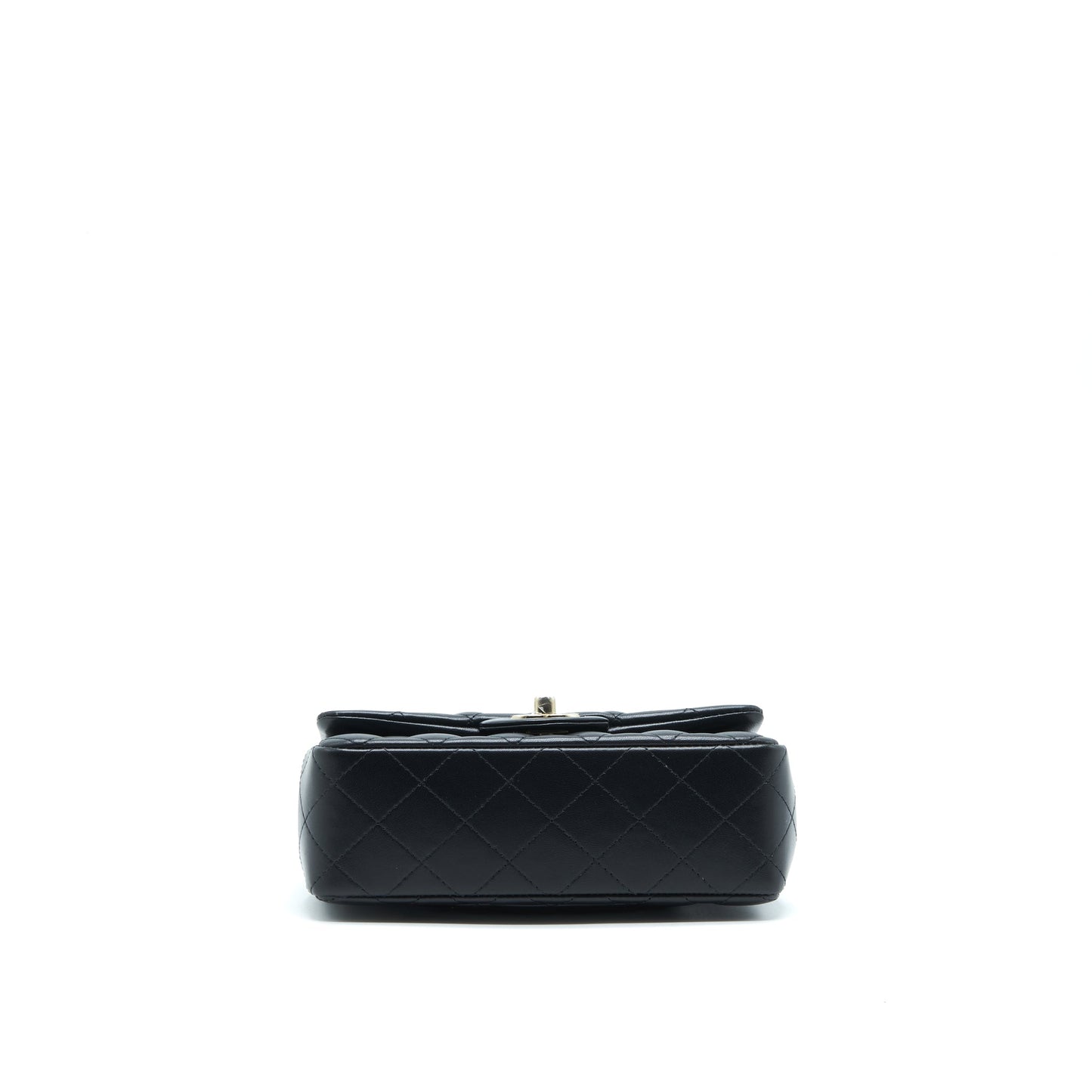 Chanel Mini Rectangular Flap Bag Lambskin Black L(Microchip）