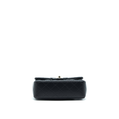 Chanel Mini Rectangular Flap Bag Lambskin Black L(Microchip）