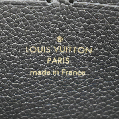 LOUIS VUITTON Clemence Empreinte Leather Wallet Black
