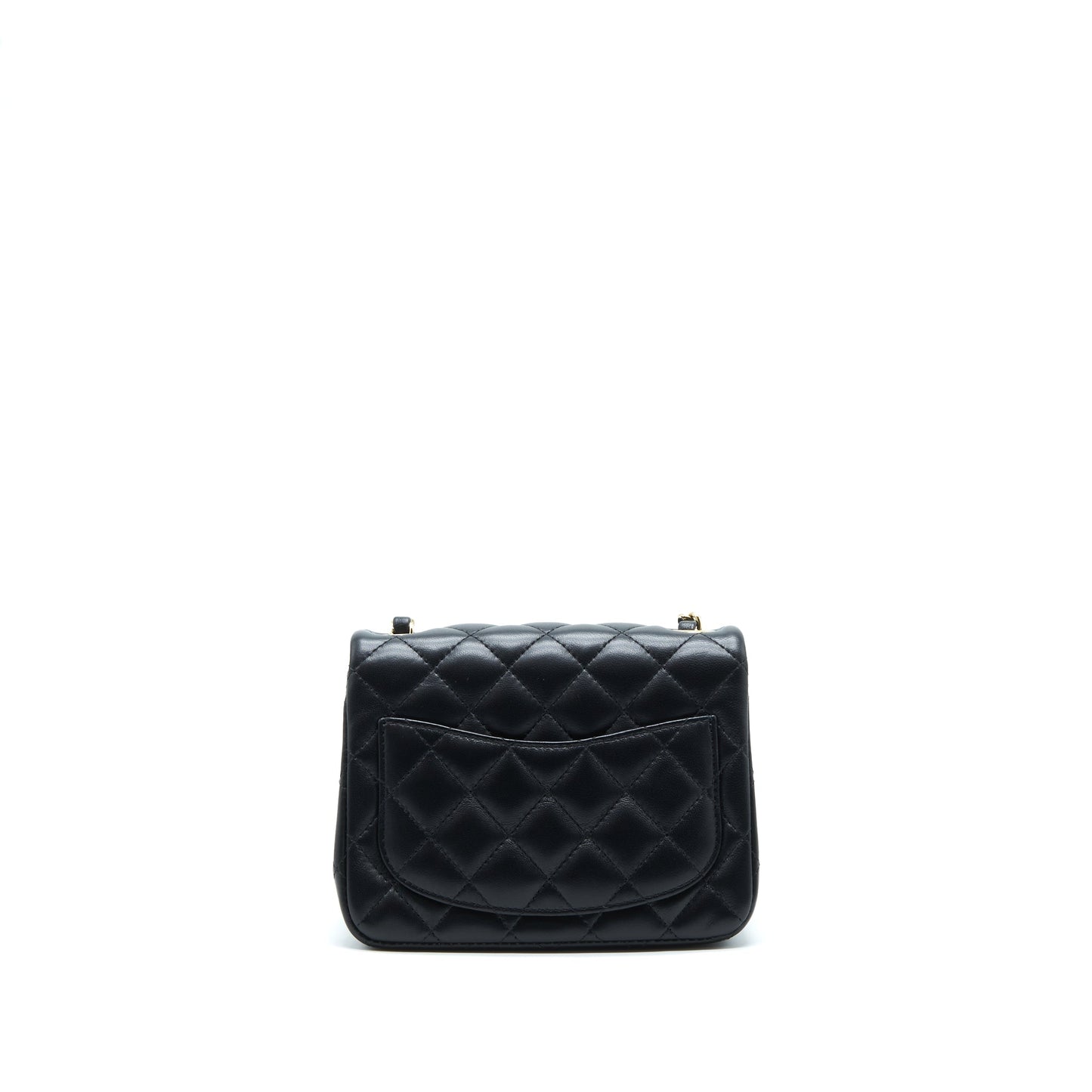 Chanel Mini Square Flap Bag Lambskin Black L