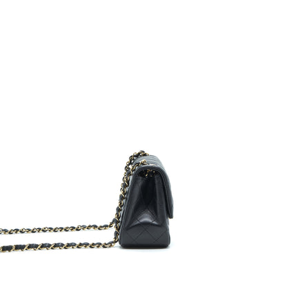 Chanel Mini Square Flap Bag Lambskin Black L