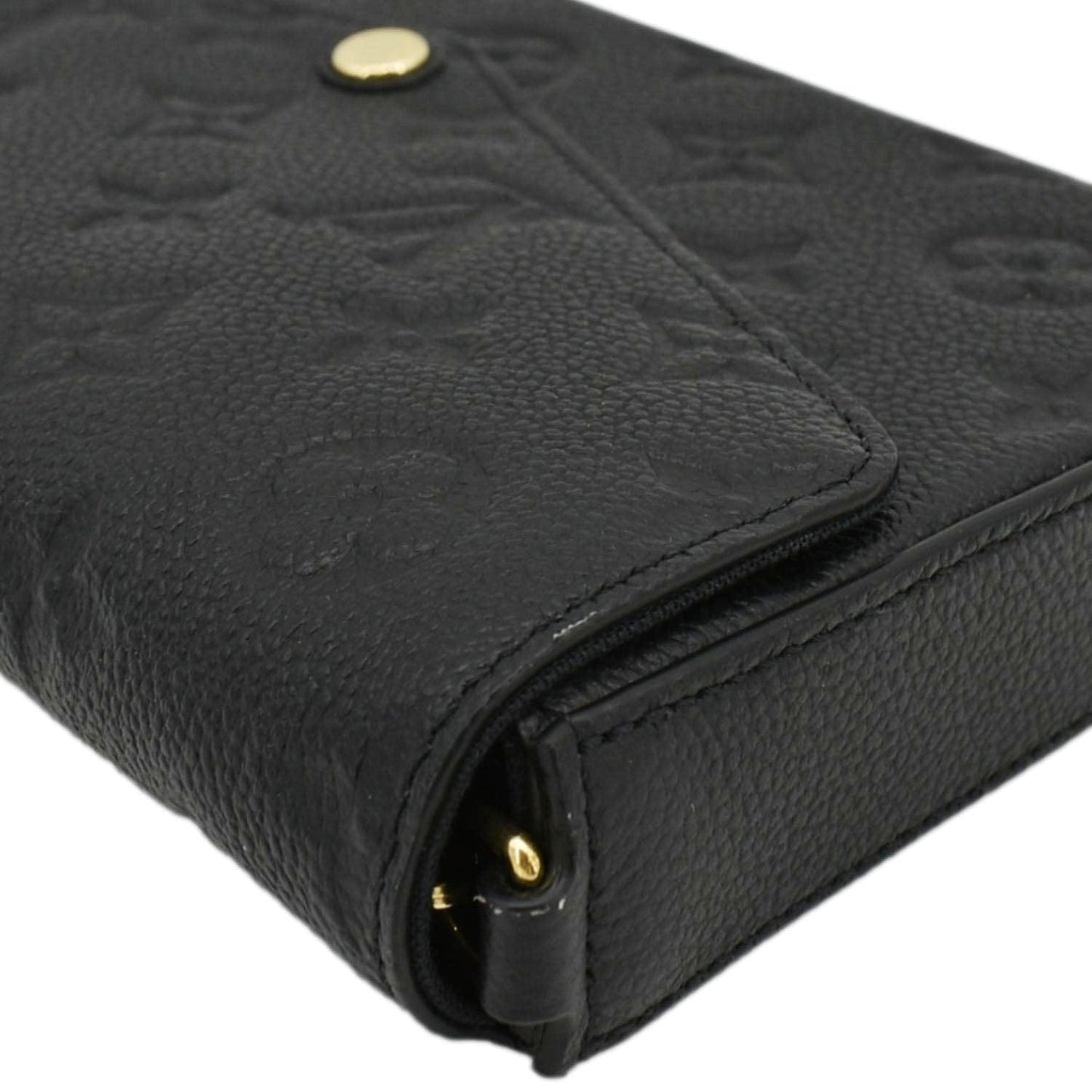 LOUIS VUITTON Felicie Monogram Empreinte Pochette Shoulder Bag Black