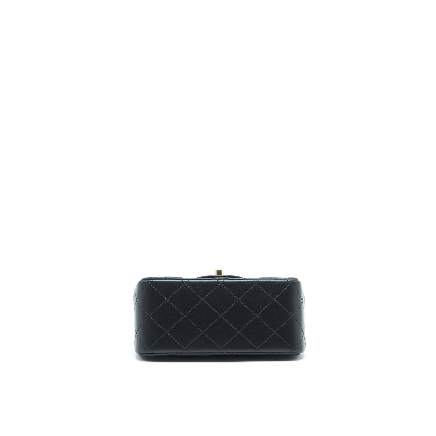 Chanel Mini Square Flap Bag Lambskin Black L