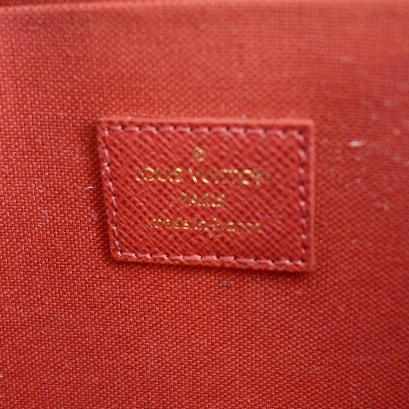 LOUIS VUITTON Felicie Damier Ebene Pochette Crossbody Bag Brown