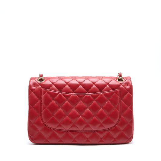 Chanel Classic Jumbo Double Flap Bag Lambskin Red L
