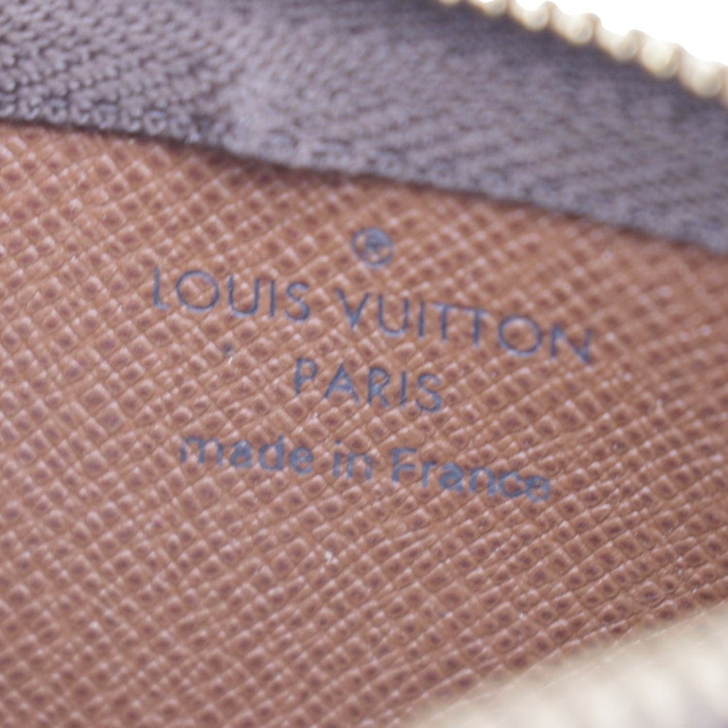 LOUIS VUITTON Pochette Key Cles Monogram Canvas Coin Case Brown
