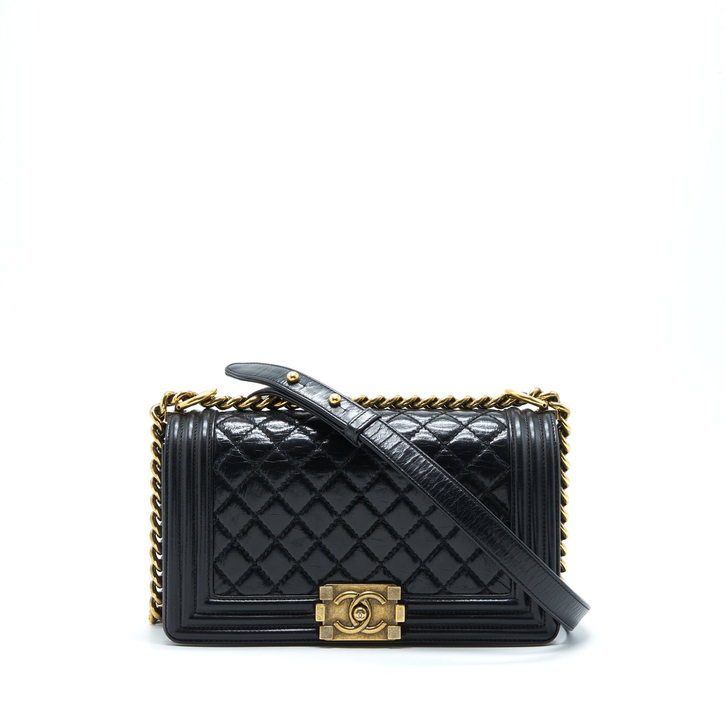 Chanel Medium Boy Bag Calfskin Black
