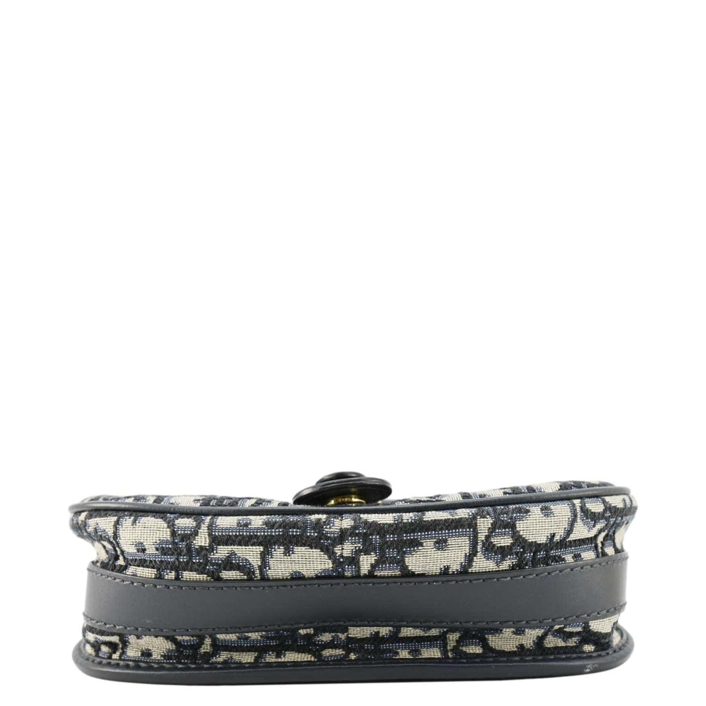 CHRISTIAN DIOR Bobby Medium Oblique Jacquard Canvas Crossbody Bag Navy Blue
