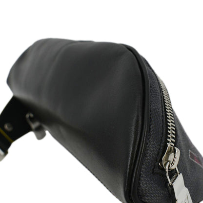 LOUIS VUITTON Rainbow Logo Discovery Damier Graphite BumBag Black