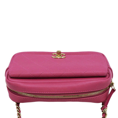 CHANEL Casual Trip Leather Waist Bag Pink
