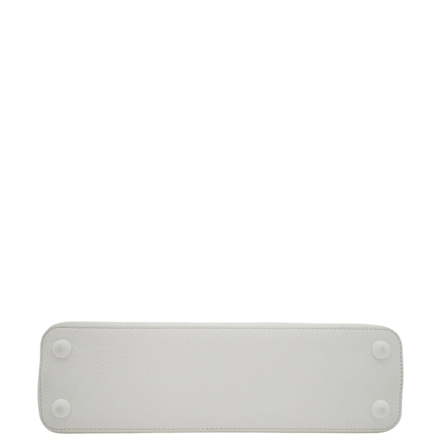 LOUIS VUITTON Capucines East-West MM Leather Crossbody Bag White