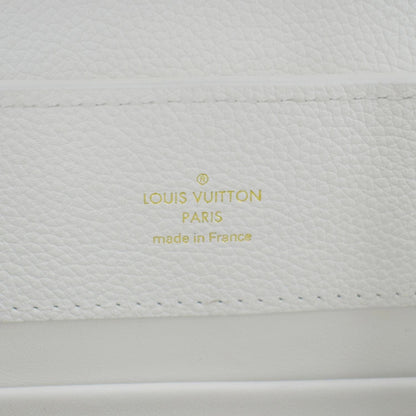 LOUIS VUITTON Capucines East-West MM Leather Crossbody Bag White