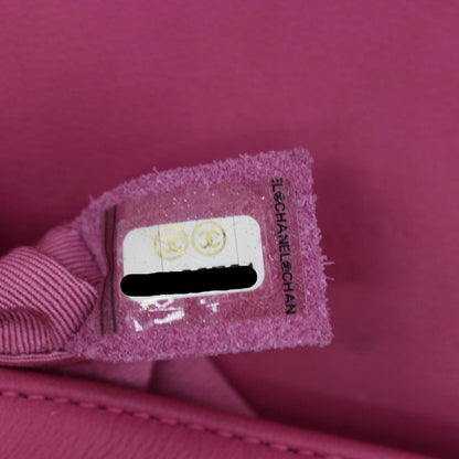 CHANEL Medium Boy Flap Quilted Leather Shoulder Bag Pink