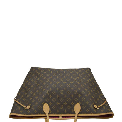 LOUIS VUITTON Neverfull GM Monogram Canvas Tote Bag Brown