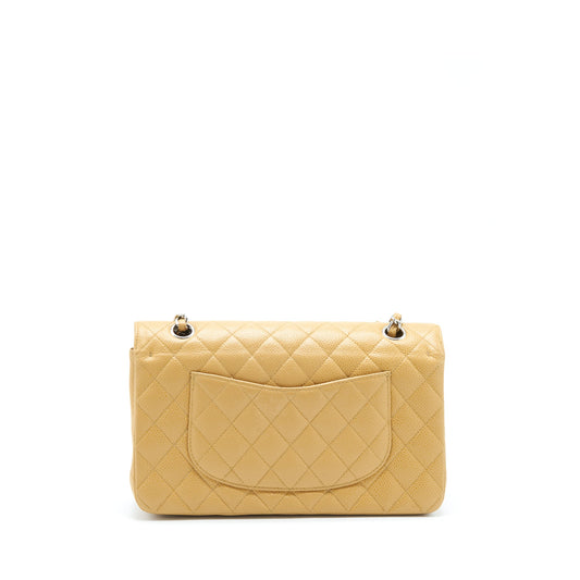 Chanel Medium Classic Double Flap Bag Caviar Dark Beige