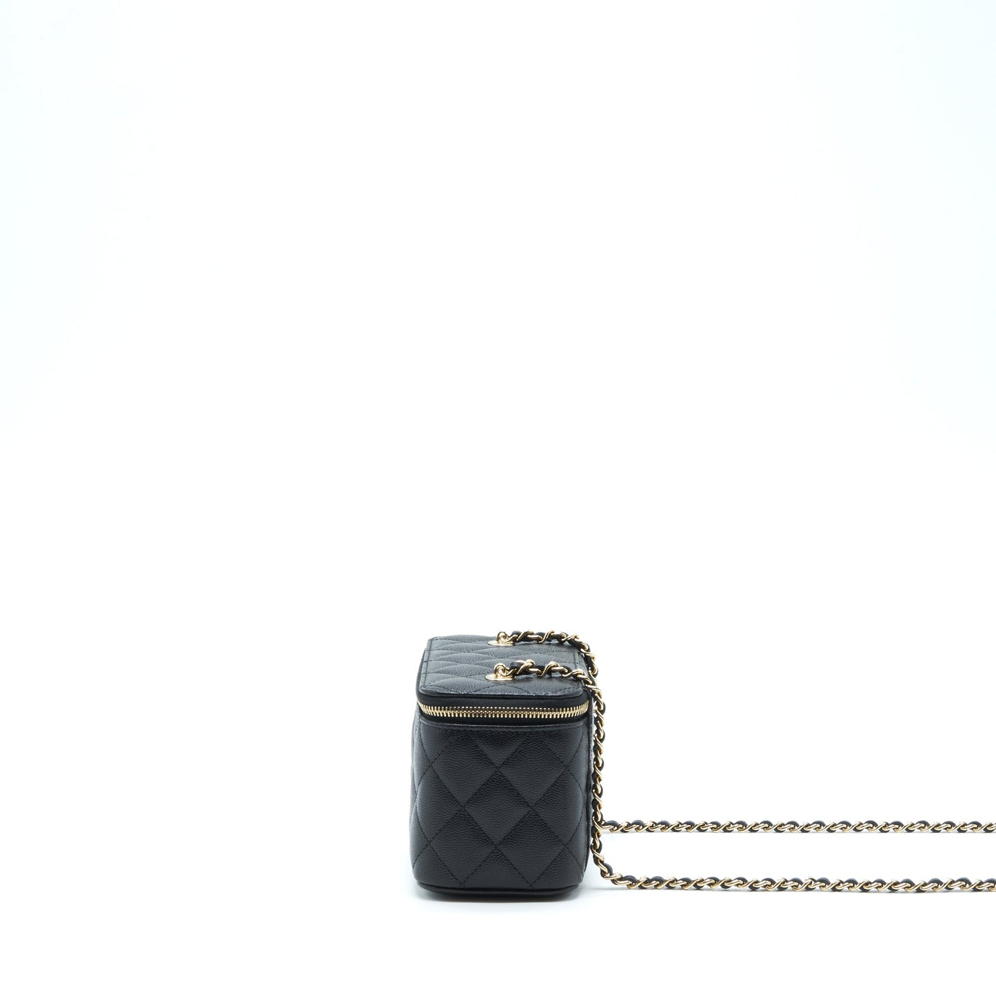 Chanel 22S Long Vanity With Chain Caviar Black L